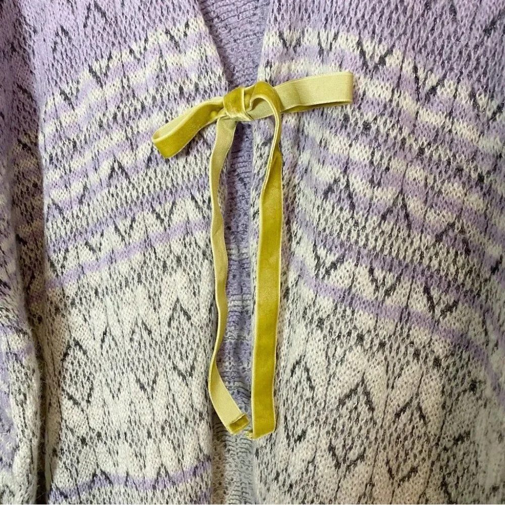 Free People Midnight Reflection Cardigan maxi Sweater Duster Bell sleeve XS - Picture 5 of 8